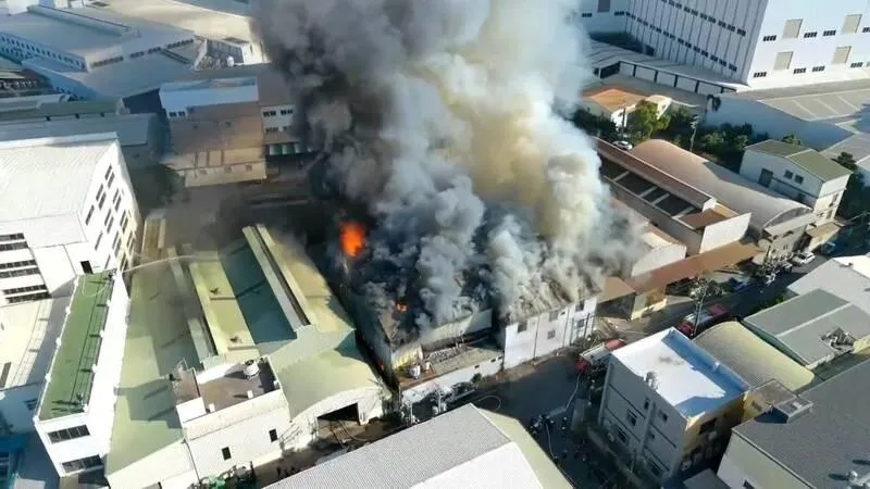 火災現場。(圖/翻攝畫面)