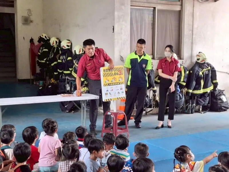 詹能傑生前執行消防宣導畫面。（圖／翻攝畫面）