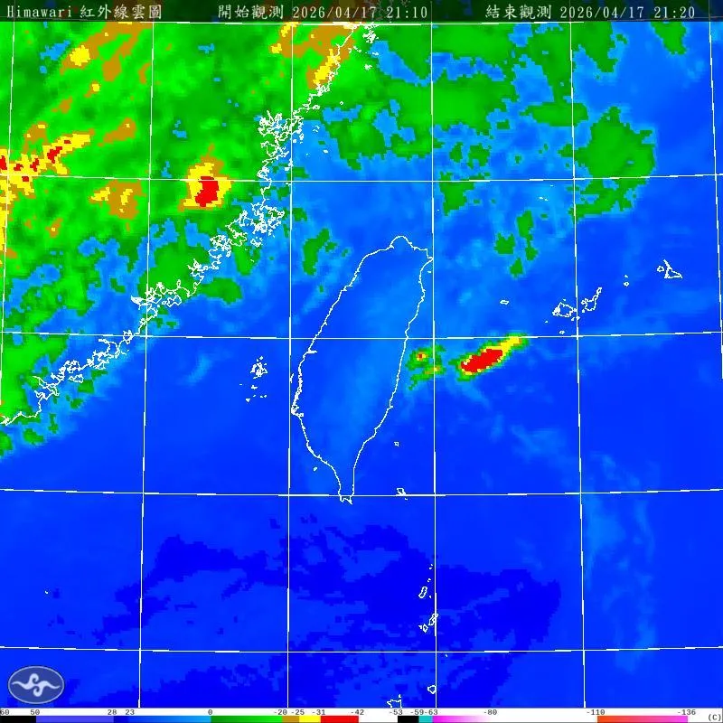 氣象署預計23日又有鋒面接近。（圖／氣象署）