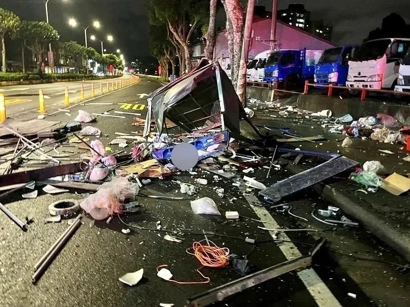 車禍現場。(圖/龜山分局提供)