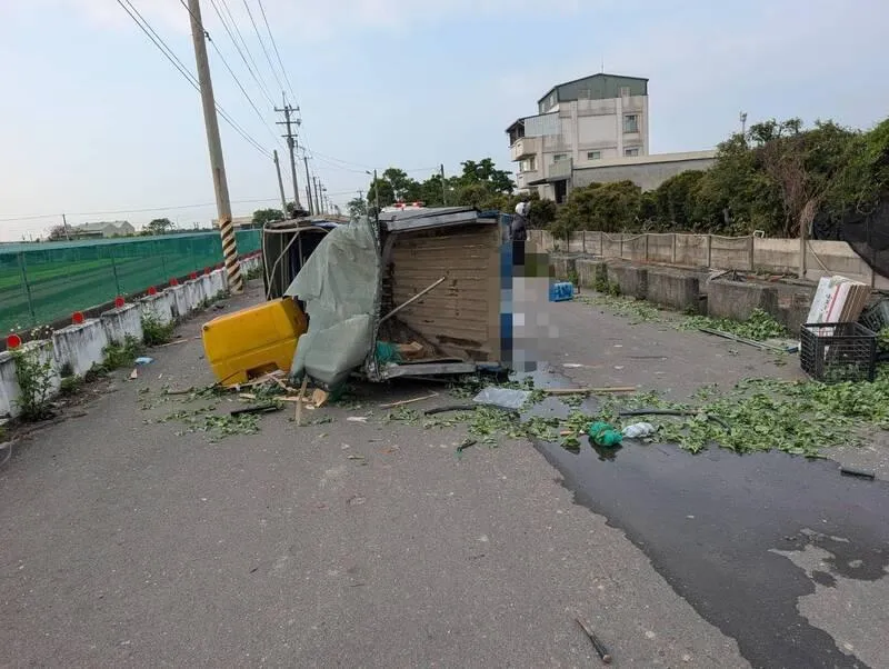 車禍現場。（圖／雲林縣消防局提供）