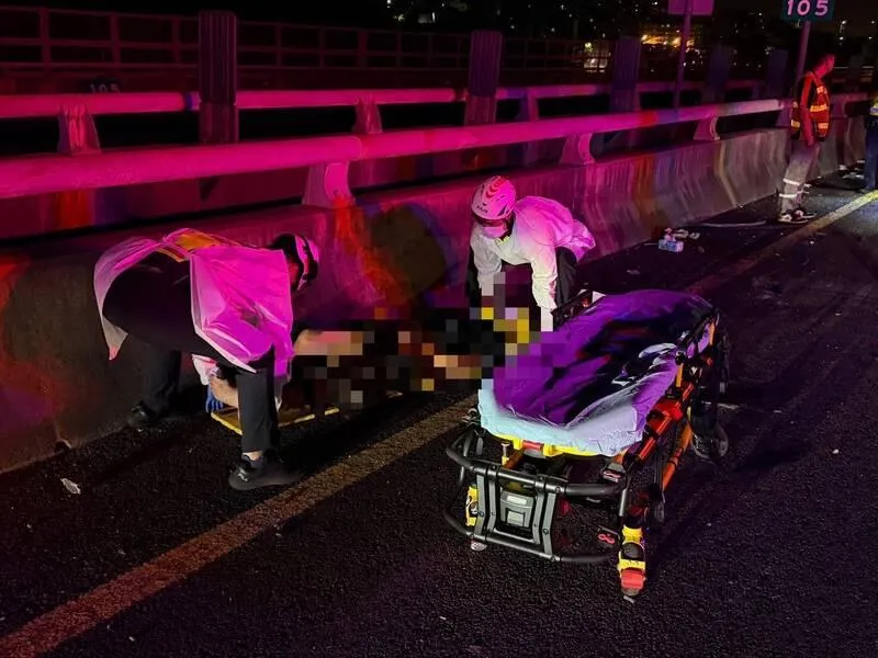車禍現場。(圖/新竹市消防局提供)