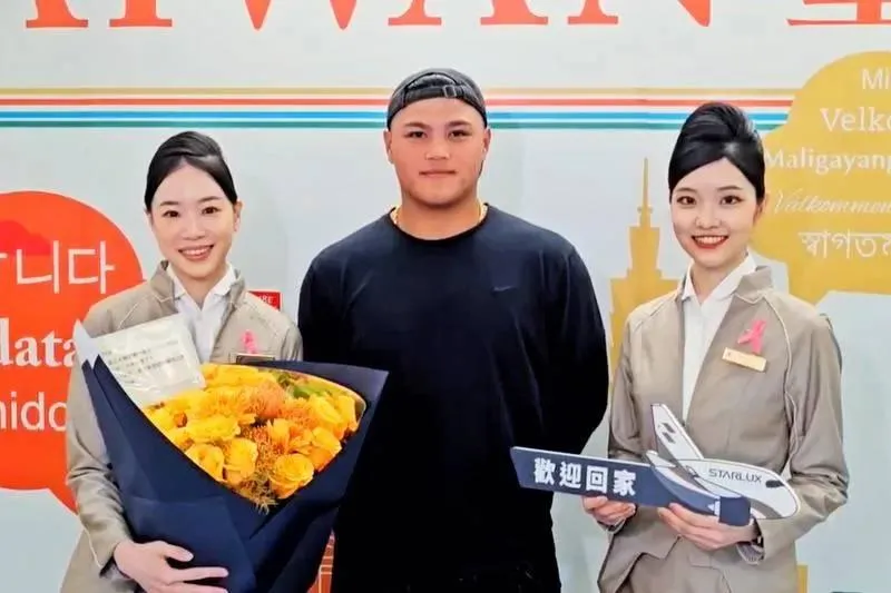 底特律老虎隊的台灣好手李灝宇,12日返台出席媒體見面會。(圖/中央社)