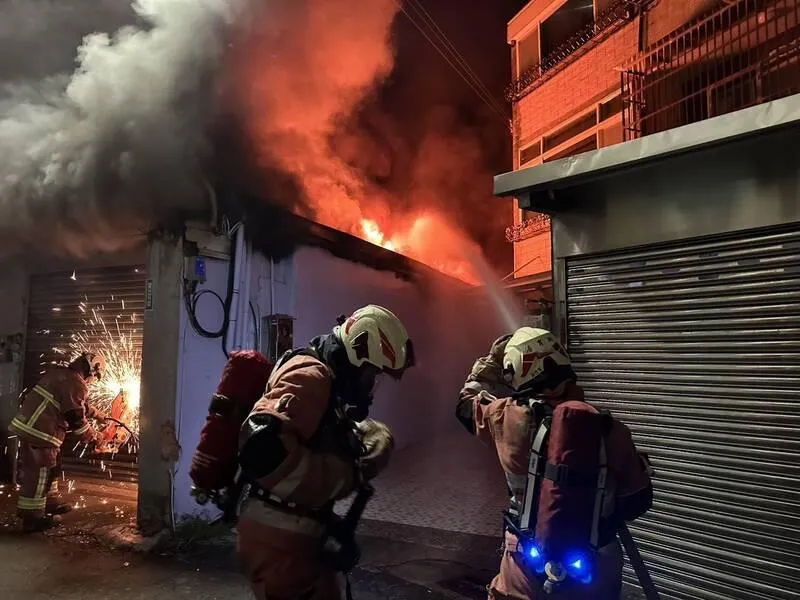 火災現場。(圖/新竹市消防局提供)