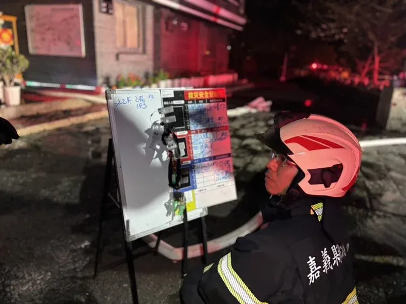 火災現場。（圖／嘉義縣消防局提供）
