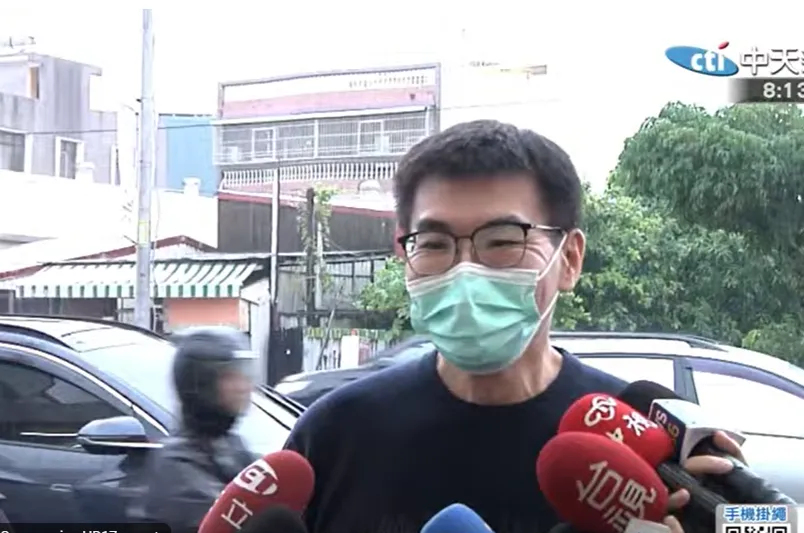 陳幸妤的前夫趙建銘25日首度直面媒體發表聲明。（圖／中天新聞）