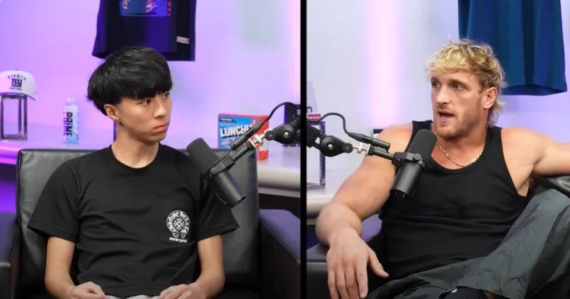 「台灣最強高中生｣Ray在美國網紅Logan Paul的Podcast節目直言台灣「像屎一樣｣。（圖／翻攝自YouTube頻道IMPAULSIVE）