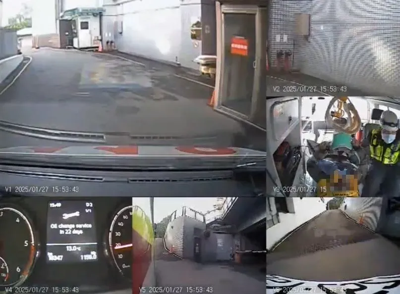 轎車突自撞路樹，駕駛傷重不治。（圖／翻攝畫面）