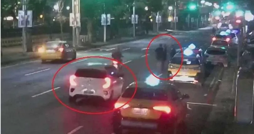 邱軍肇事畫面曝光。（圖／翻攝畫面）