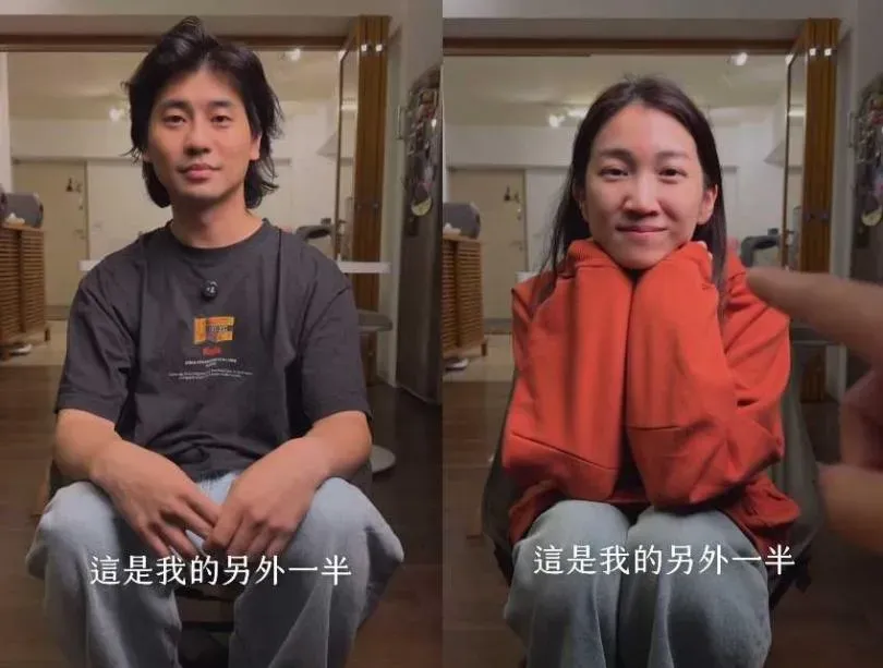 「壹加壹」的Illy(一粒)和Lean(令)分別在影片介紹自己的另外一半,公開已經結婚的喜訊。(圖/翻攝自壹加壹YouTube)