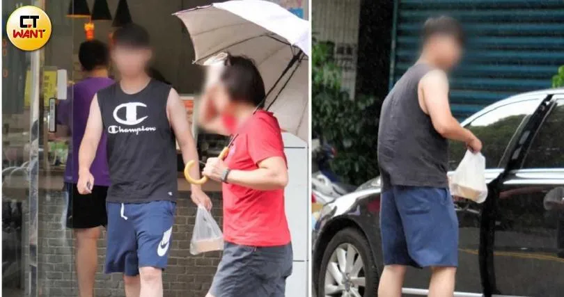 返抵住宅社區附近後，K先生獨自下車購買便當。（圖／CTWANT）