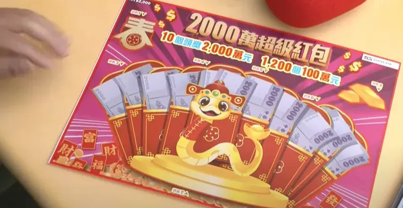 一名男子幸運刮中2000萬頭獎。(示意圖/中天新聞)