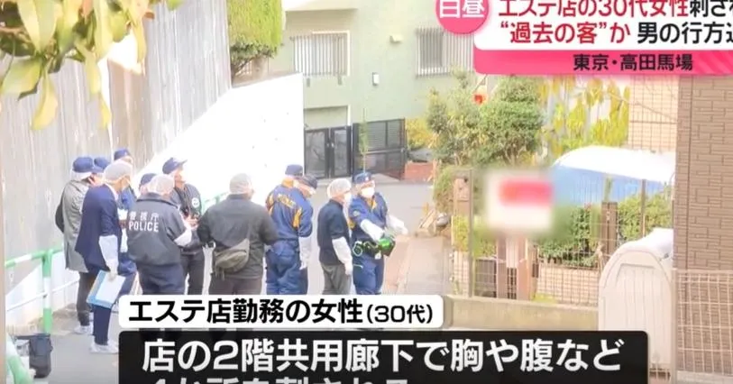 警方在東京鬧區砍人案件現場調查。（圖／翻攝NNN）