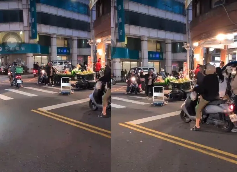 苗栗竹南因為停車糾紛爆發亮刀、互毆的街頭衝突。(圖/翻攝臉書 竹南大小事)