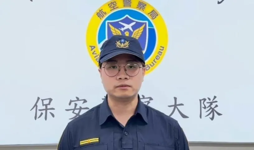 航警局保安大隊分隊長許庚辛說明案情。(圖/翻攝畫面)
