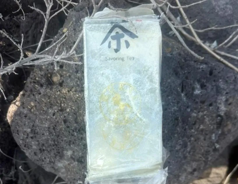 南韓濟州島發現疑似與台灣有關的毒品。（圖／濟州海洋警察廳）