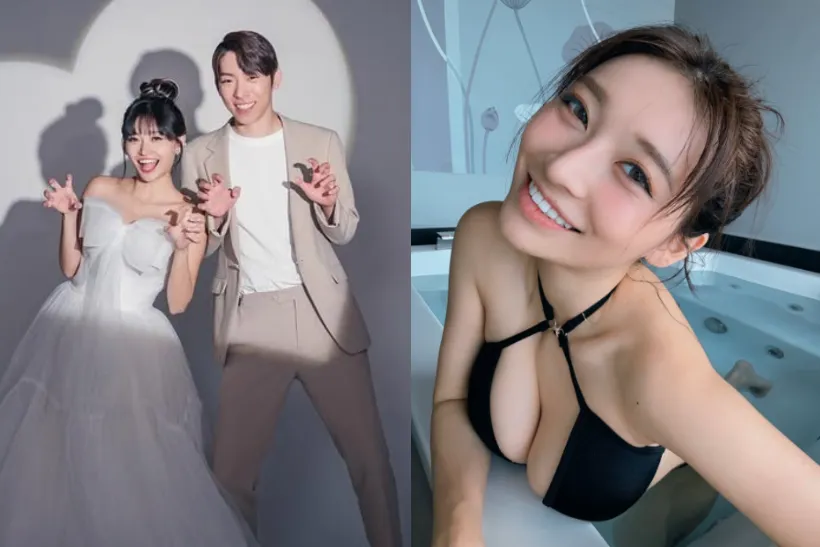 祈錦鈅2023年與老公閃電結婚。（圖／翻攝自祈錦鈅IG）
