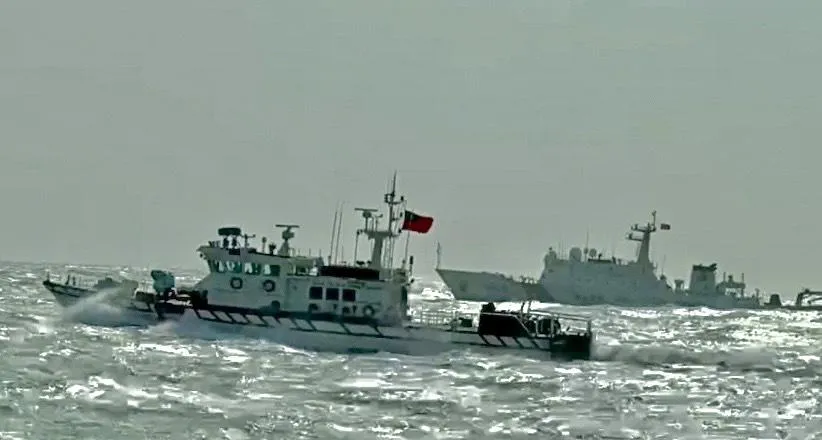 大陸海警船今上午再闖金門海域。（圖／翻攝畫面）