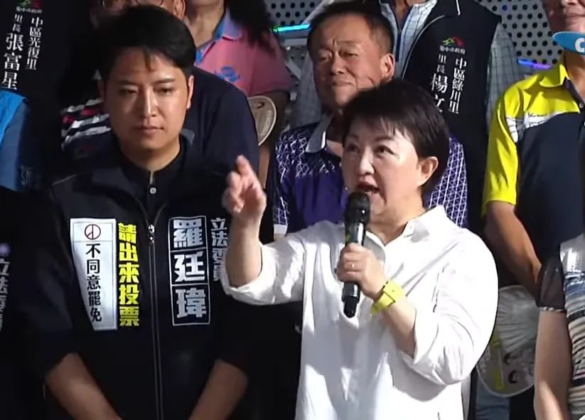 盧秀燕今晚為羅廷瑋站台。（圖／中天新聞）
