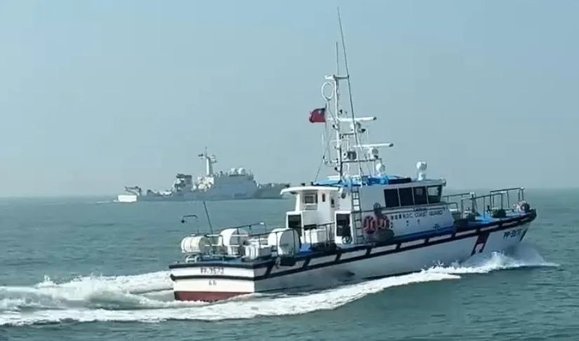 金門海域再現陸方侵擾,海巡同步多點攔截成功驅離。(圖/海巡署金馬澎分署提供)