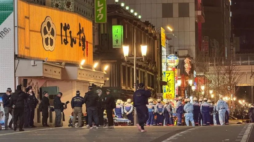 大阪道頓堀驚傳殺人事件。(圖/翻攝NNN)