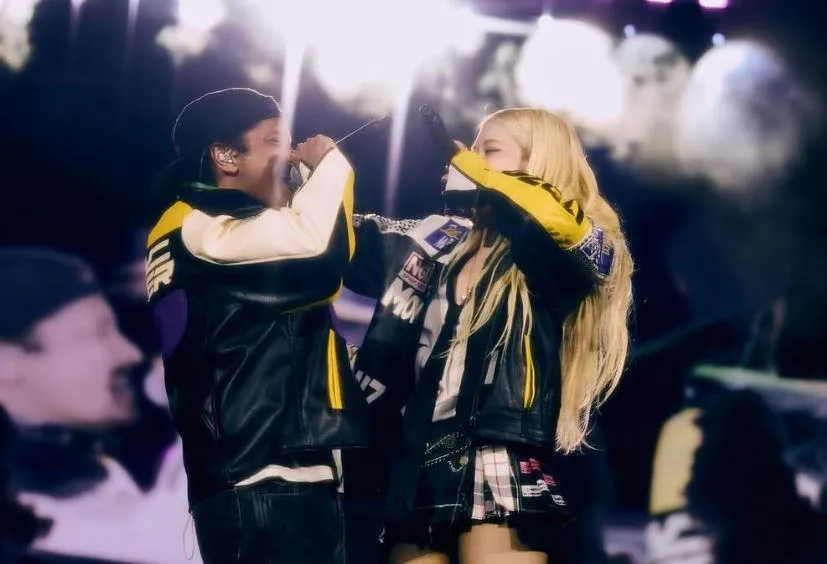 女團BLACKPINK到洛杉磯開唱，Bruno Mars驚喜助陣喊債快還完了。（圖／翻攝自Rosé IG）