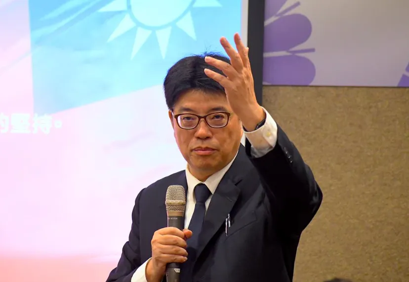 陸委會主委邱垂正25日出席首屆安倍政經塾活動，擔任講師。（中國時報劉宇捷攝）