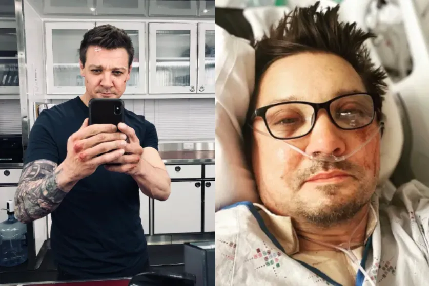 傑瑞米雷納（Jeremy Renner）2023年1月遭鏟雪車輾傷。（圖／翻攝自jeremyrenner IG）
