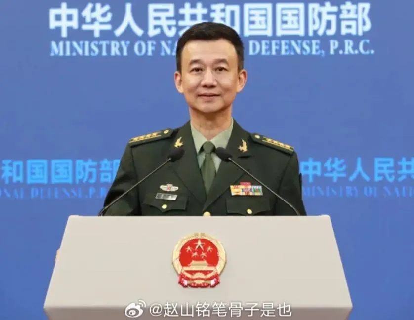 陸國防部發言人吳謙。(圖/翻攝新浪微博)