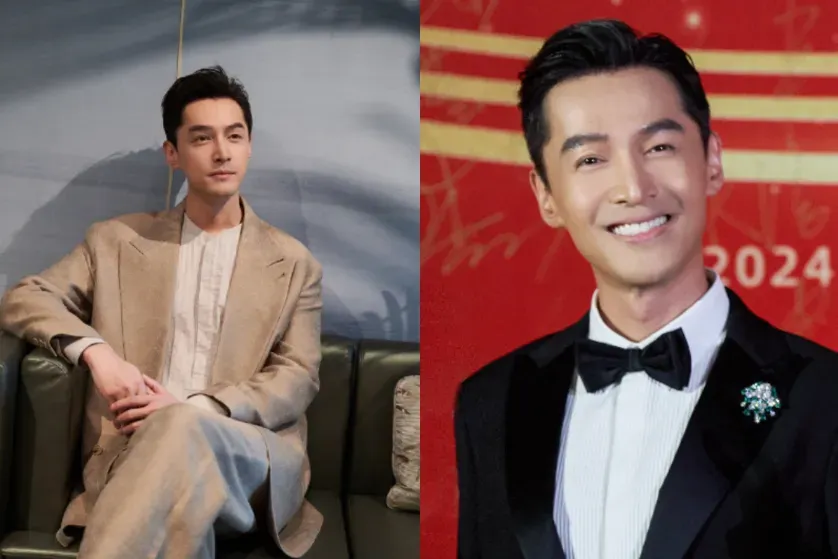 胡歌2023年與前執行經紀人黃曦寧結婚,並生下1女。(圖/翻攝自胡歌工作室微博)