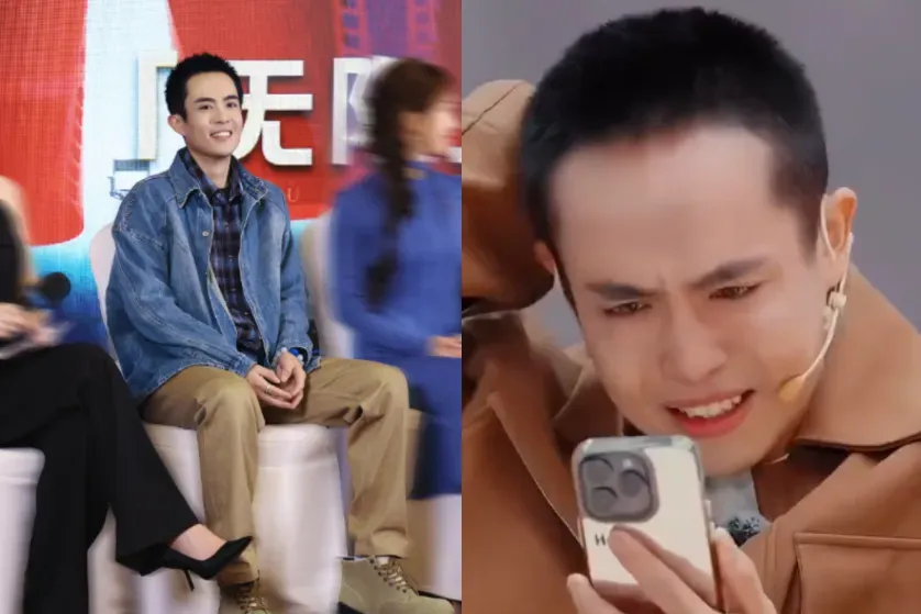 王星近日參加陸綜《無限超越班》，被要求演出「遭到綁架的人」。（圖／翻攝自王星微博、微博）