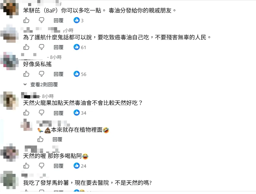 網友留言。（圖取自戴瑋姍臉書）