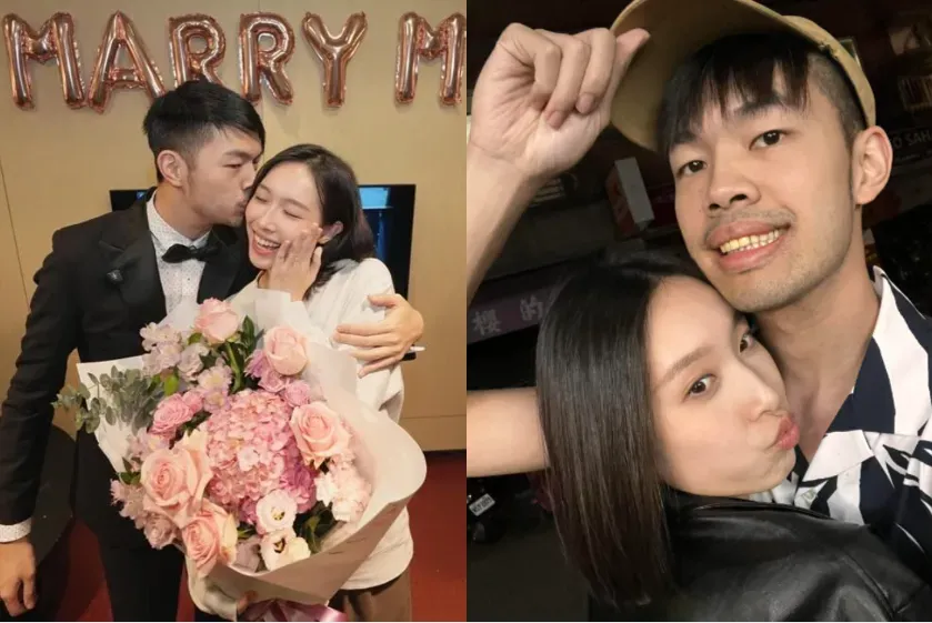 陳大天與劉樸先前傳出將在年底前登記結婚,兩人經常大方曬恩愛。(圖/翻攝自陳大天臉書)