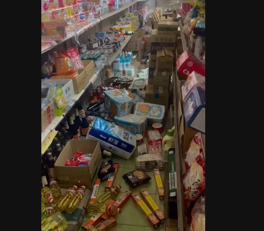 0121地震震央大埔災情。(圖/大埔村長陳天助提供)