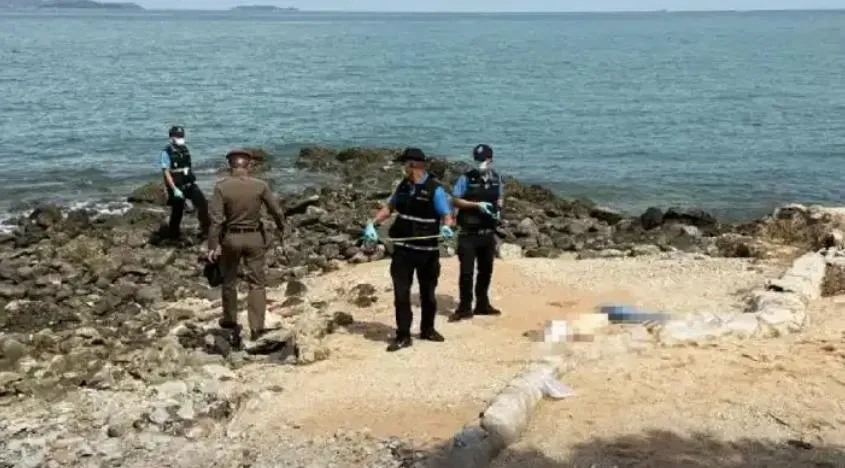 陸籍男子被酒店清潔工發現陳屍海灘上。（圖／翻攝瀟湘晨報）