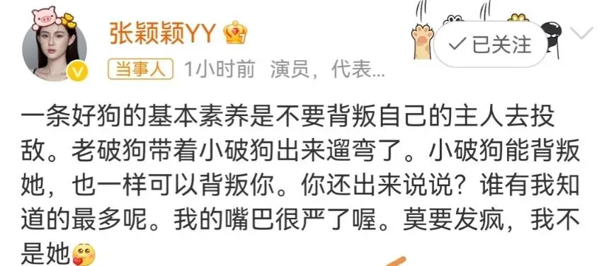 張穎穎「抱必死決心」發聲。（圖／翻攝自張穎穎 微博）