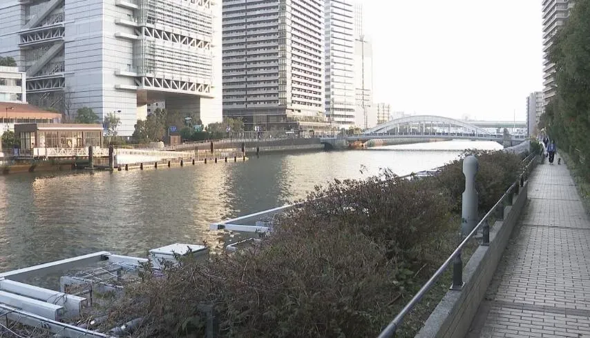發現棄屍的河濱旁花壇。(圖/翻攝NNN)