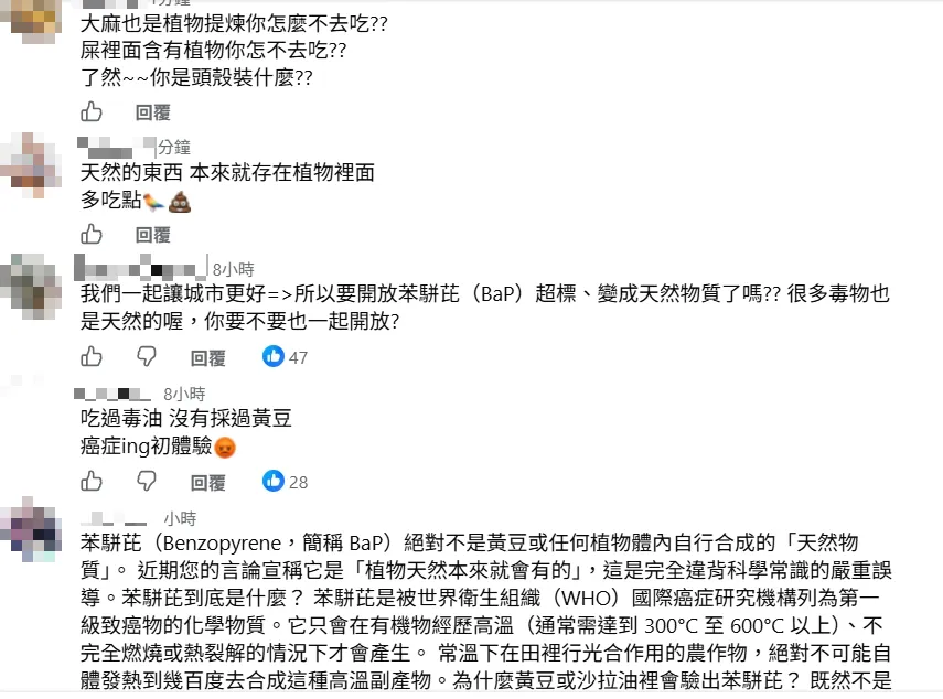 網友留言。（圖取自戴瑋姍臉書）
