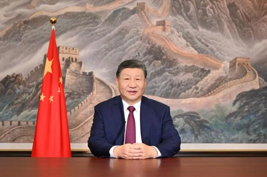 大陸國家主席習近平發表2026新年賀詞。(圖/翻攝自人民網)