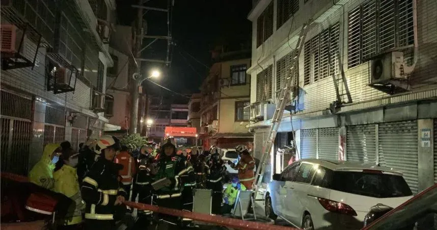 火災現場。(圖/翻攝畫面)