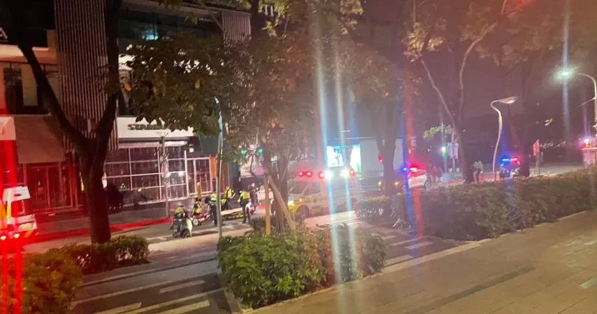 台中勤美商圈凌晨再度發生墜樓意外。（圖／翻攝記者爆料網）
