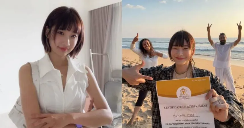 近年愛莉莎莎遠赴尼泊爾、印度參加瑜珈師資班,考取國際瑜伽教師資格。(圖/翻攝自IG)
