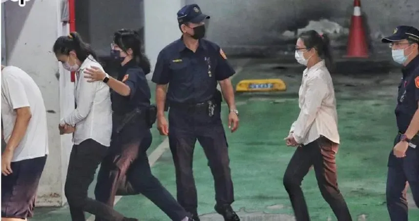 剴剴案一審判決出爐,保母劉彩萱(右二)、劉若琳(左二)姊妹遭國民法庭分別判處無期徒刑、18年徒刑。(圖/CTWNAT)