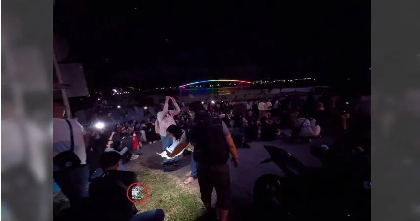 無人機墜落嚇哭孩童還擦傷。（ 圖／翻攝畫面）