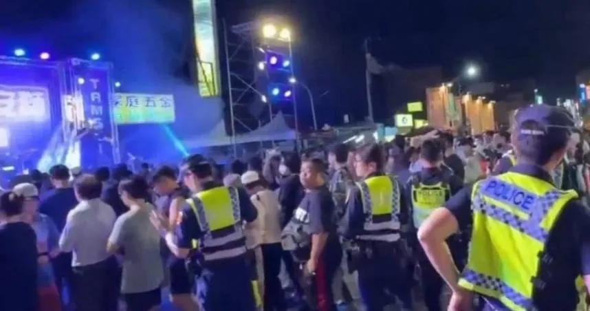 淡水清水祖師聖駕遶境晚間發生一起酒後衝突事件。（圖／翻攝畫面）