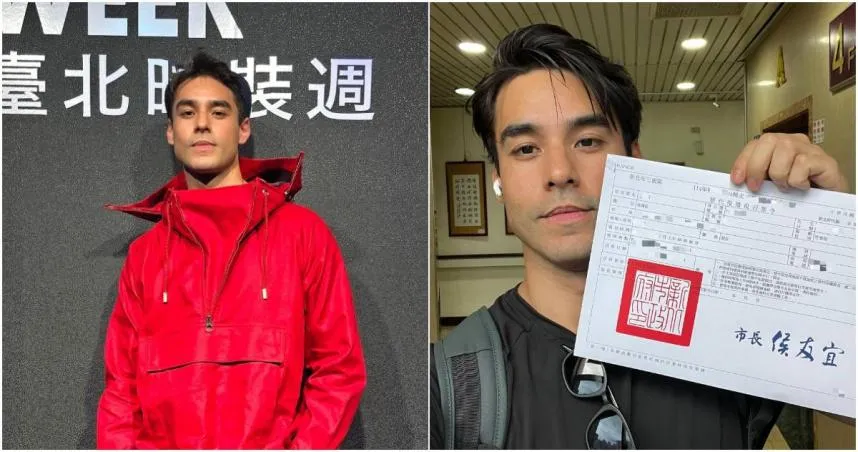 台灣巴西混血的33歲男演員、模特兒及主持人戴凱文。（合成圖／翻攝自Threads／@kevintai_dwt）