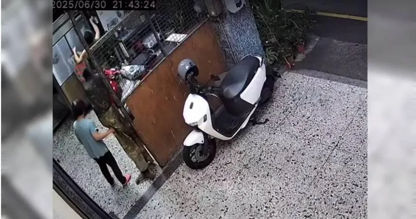 監視器畫面流出，王姓老闆夫妻倆在6月30日晚間一同收店打烊的身影，成了這家小店的最後畫面。（圖／翻攝畫面)