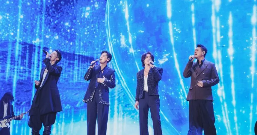 F4睽違12年日前在五月天演唱會上公開合體。（圖／相信音樂臉書）