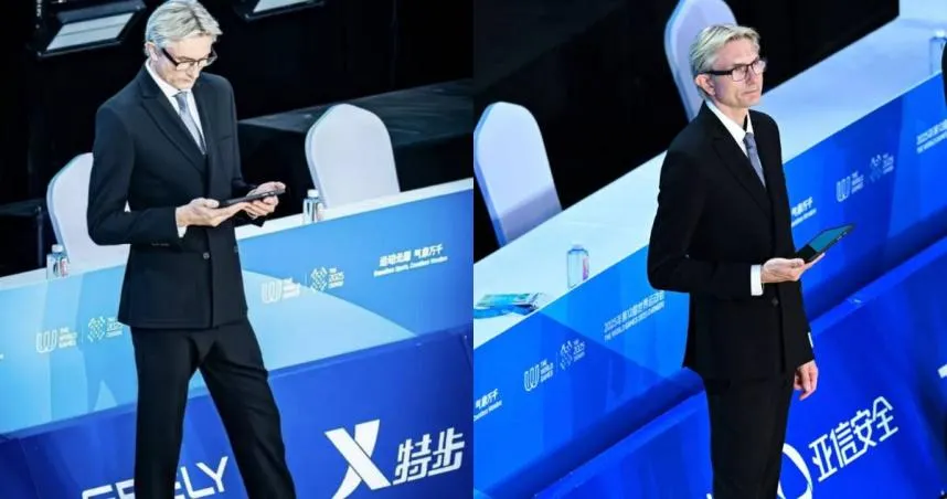 辛金斯因優雅的姿態,吸引民眾關注。(圖/翻攝微博)