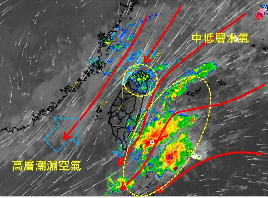 預估連假這三天的天氣都不好，雖然雨勢不大，但降雨持續難以停歇。（圖／翻攝自臉書粉專／天氣職人-吳聖宇）